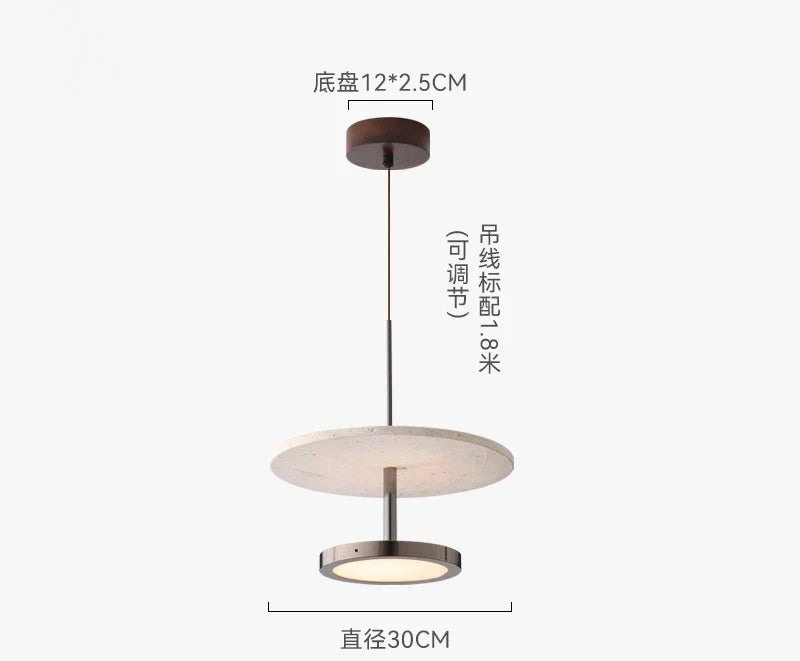 DecorBites™ Black Stone Pendant LED Chandelier for Elegant Home Décor