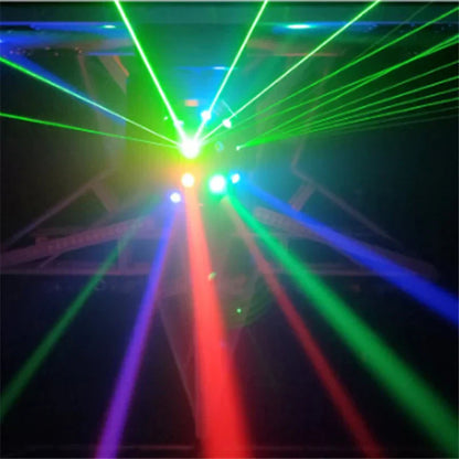 DecorBites™ 16*3W RGBW Laser Football Light Strobe Beam Projector DJ Disco Moving Head