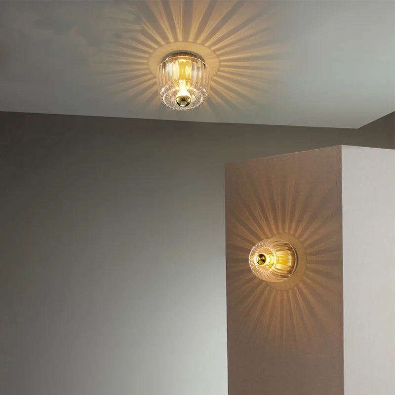 DecorBites™ Bauhaus Glass E14 Wall Lamp for Living Room, Hallway, Stair Ceiling