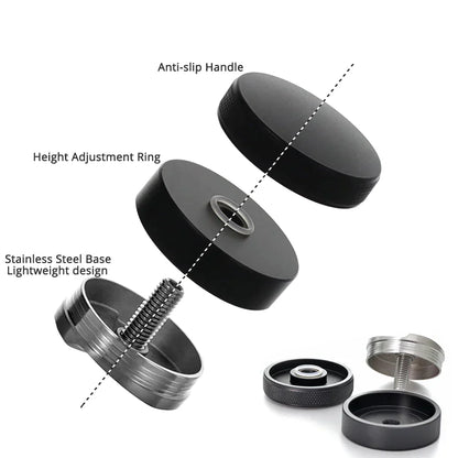 DecorBites™ Espresso Distribution Tool 58mm Palm Tamper Adjustable Slopes