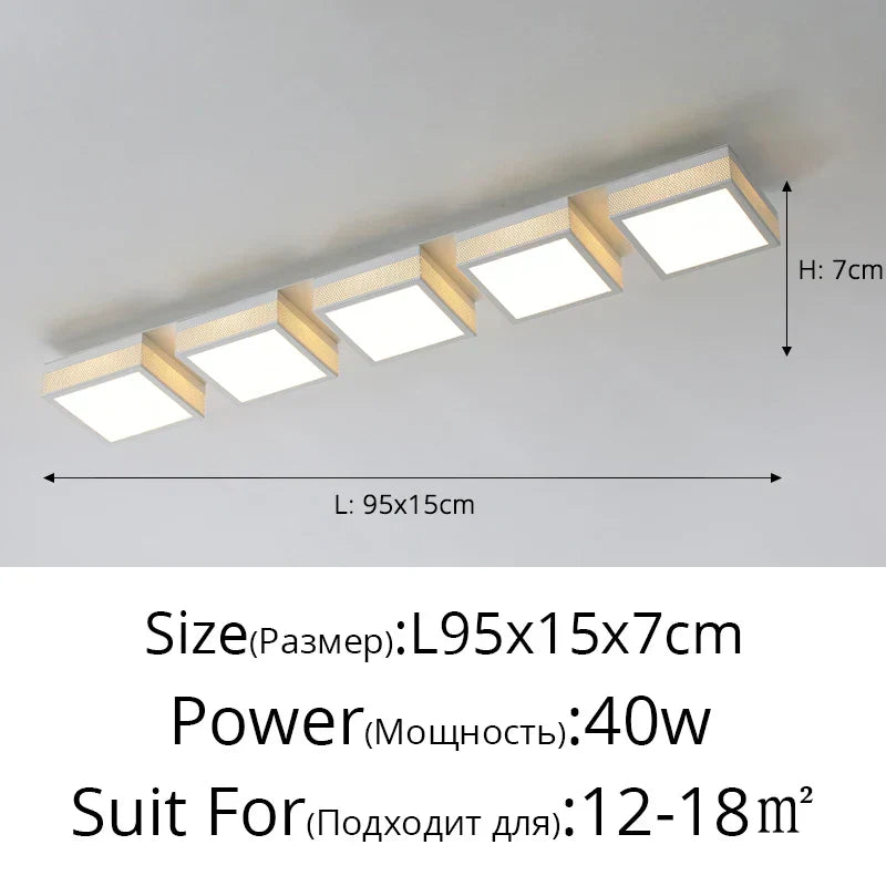 DecorBites™ Black White LED Ceiling Lights Modern Minimalist Bedroom Study Lighting Fixtures