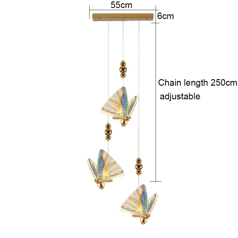 DecorBites™ Acrylic Butterfly Chandelier Ceiling Lamp Indoor Lighting