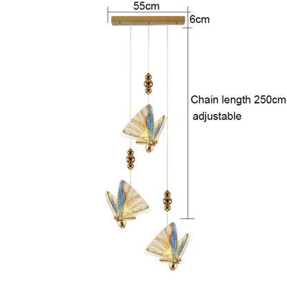 DecorBites™ Acrylic Butterfly Chandelier Ceiling Lamp Indoor Lighting