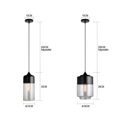 DecorBites™ Black Glass Pendant Lights: Modern Nordic Chandelier for Dining Room, Kitchen, Bedroom, and Restaurant