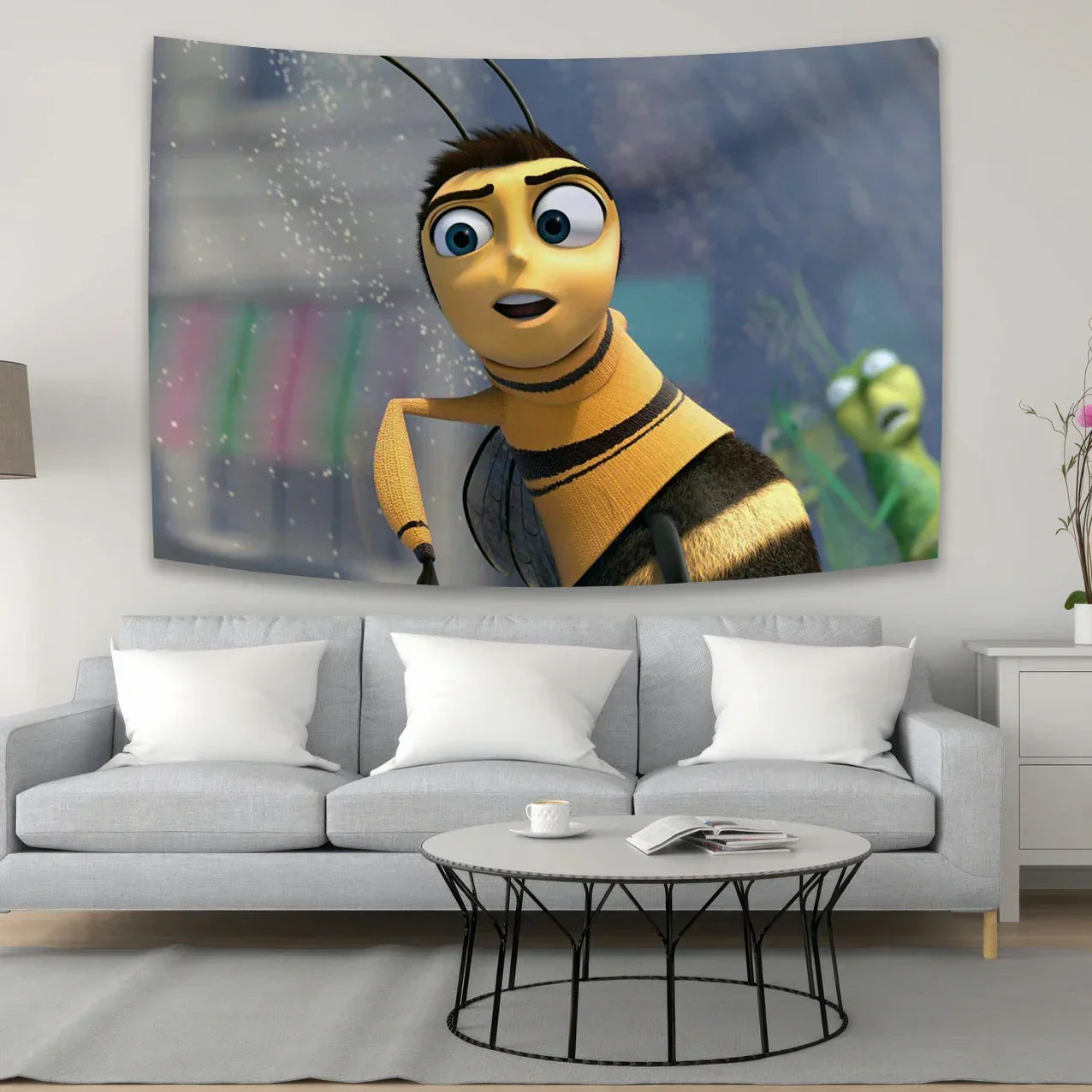 DecorBites™ Bee Movie Meme Tapestry Art Wall Hanging Decor for Living Room