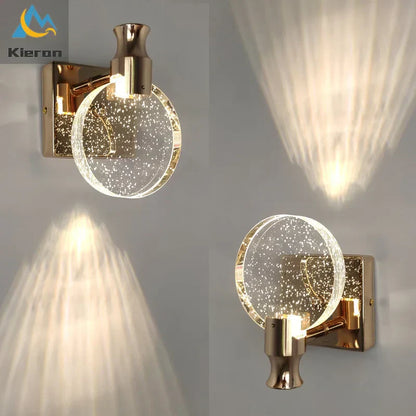DecorBites™ Crystal LED Wall Lamp for Bedroom Living Room and Bathroom Makeup
