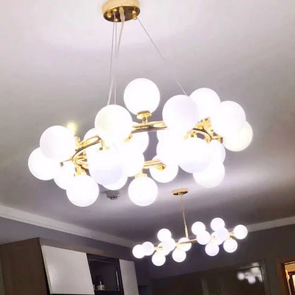 DecorBites™ Glass Ball LED Chandelier Pendant Lamp, Modern Round Design for Home Decor Lighting