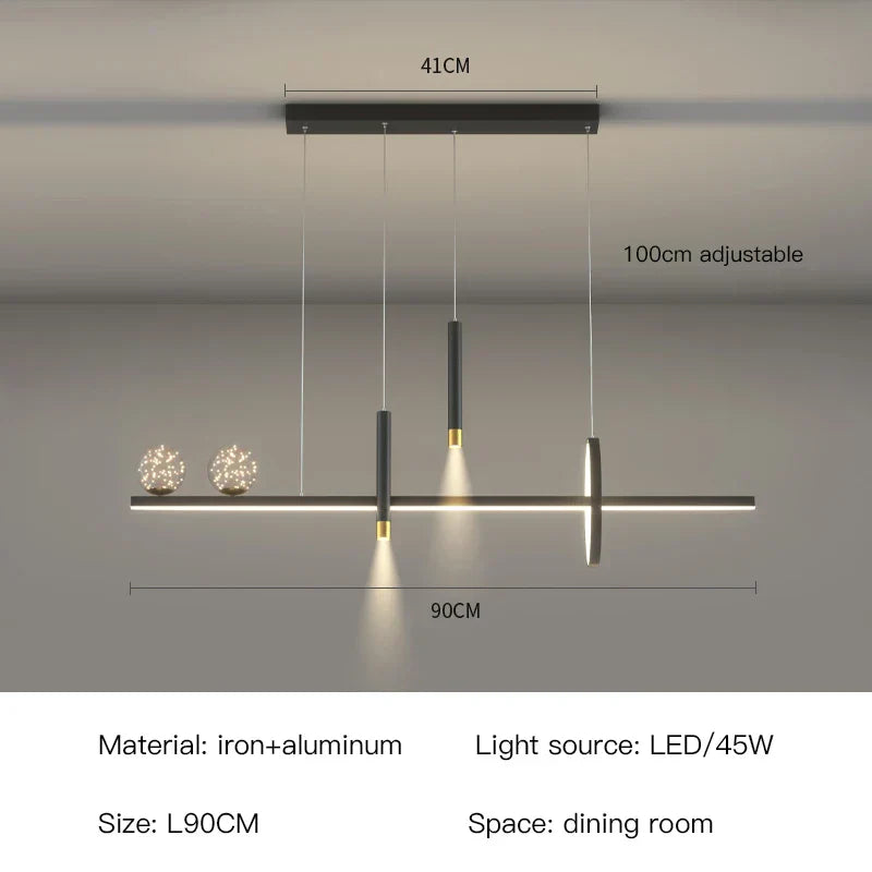 DecorBites™ Black Gold Pendant Lamp | Modern Indoor Light for Dining Room & Kitchen