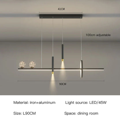 DecorBites™ Black Gold Pendant Lamp | Modern Indoor Light for Dining Room & Kitchen