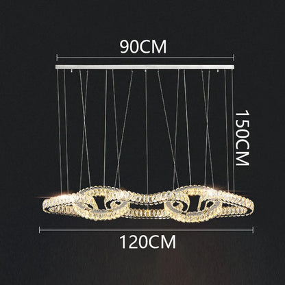 DecorBites™ Crystal Chandelier Pendant Light for Living Room Dining Room Ceiling Light
