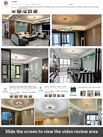 DecorBites™ Crystal Chandelier Ring Light Modern Elegant Dining Living Room Lighting