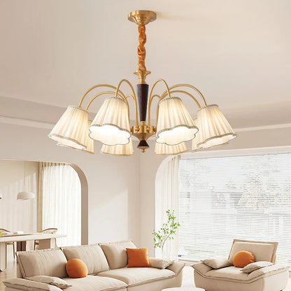DecorBites™ Antique Copper Chandelier for Retro American Country Living Room and Dining Room