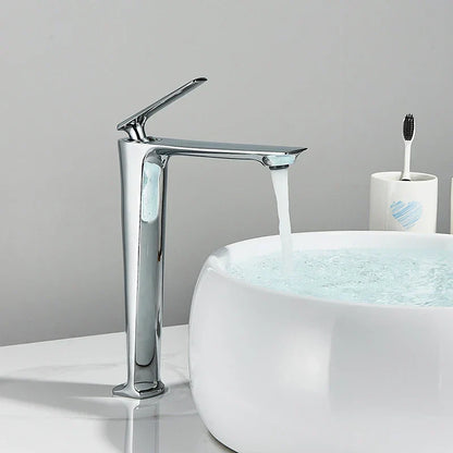 DecorBites™ Black Basin Mixer Faucet for Bathroom Vanity, Deck Mounted Hot and Cold Water Tap