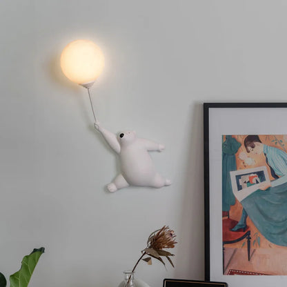DecorBites™ Bear Night Light: Nordic Cartoon Moon Lamp for Kids Room Decor