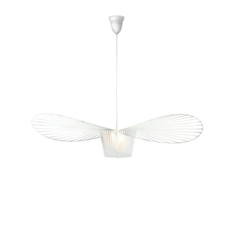 DecorBites™ Black Rattan Hat Pendant Lamp LED Chandelier for Home Decor