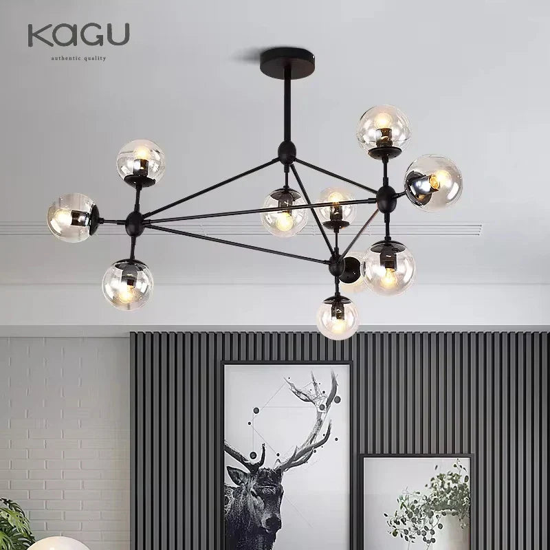 DecorBites™ Glass Ball Chandelier Modern Minimalist Decor Lighting