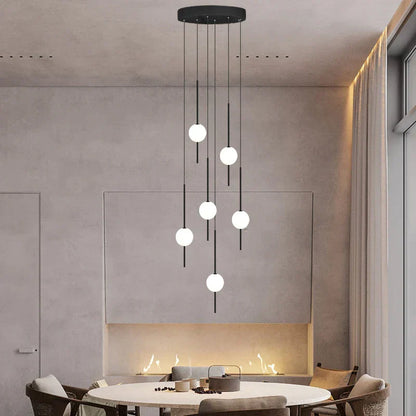 DecorBites™ Creative LED Chandeliers: Luxurious Design for Living Rooms, Large Lighting Fixtures for Staircases