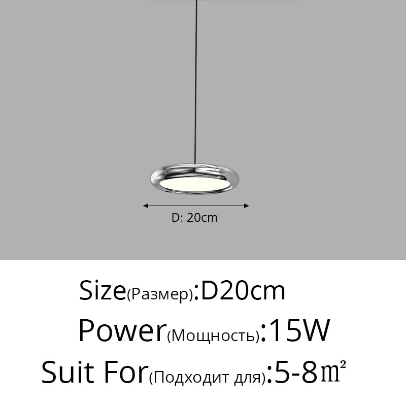 DecorBites™ Black Finish LED Pendant Lights for Home Decoration Indoor Lighting