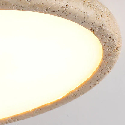 DecorBites™ Golden Black Brass LED Ceiling Lamp Marble Finish Flush Mount Light