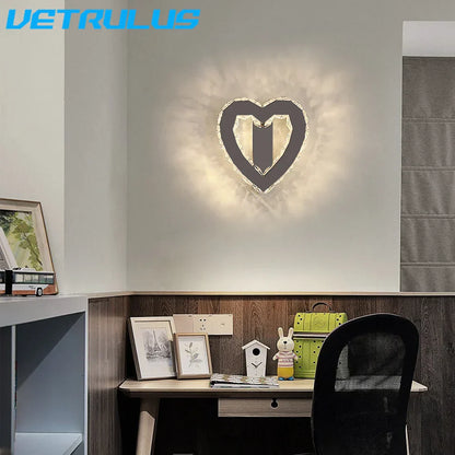 DecorBites™ Crystal LED Wall Lamp Modern Cloakroom Bedside Luster for Luxurious Living Spaces