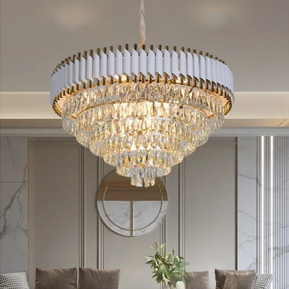 DecorBites™ Black Crystal Chandelier: Modern Luxury LED Lighting for Living Room, Bedroom