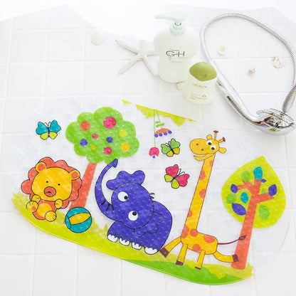 DecorBites™ Cartoon Non-Slip Bathroom Mat with Suction Cup for Child Bathtub Eco-Friendly
