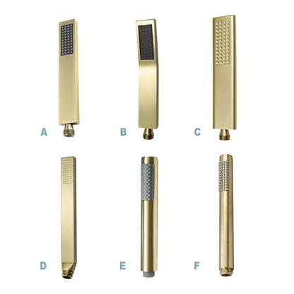 DecorBites™ Brushed Gold Brass Hand Shower with Stainless Steel Hose - Wall Mount