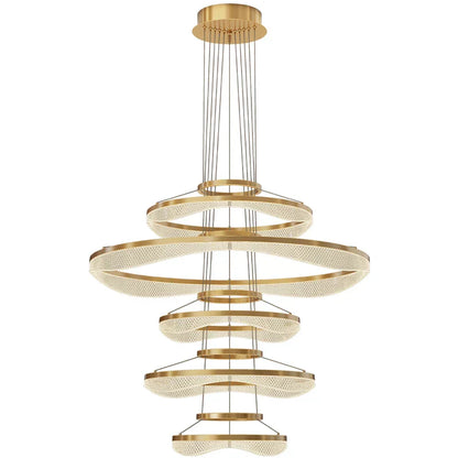 DecorBites™ Acrylic Living Room Chandelier Pendant Light Fixture_LED Hanging Lamp