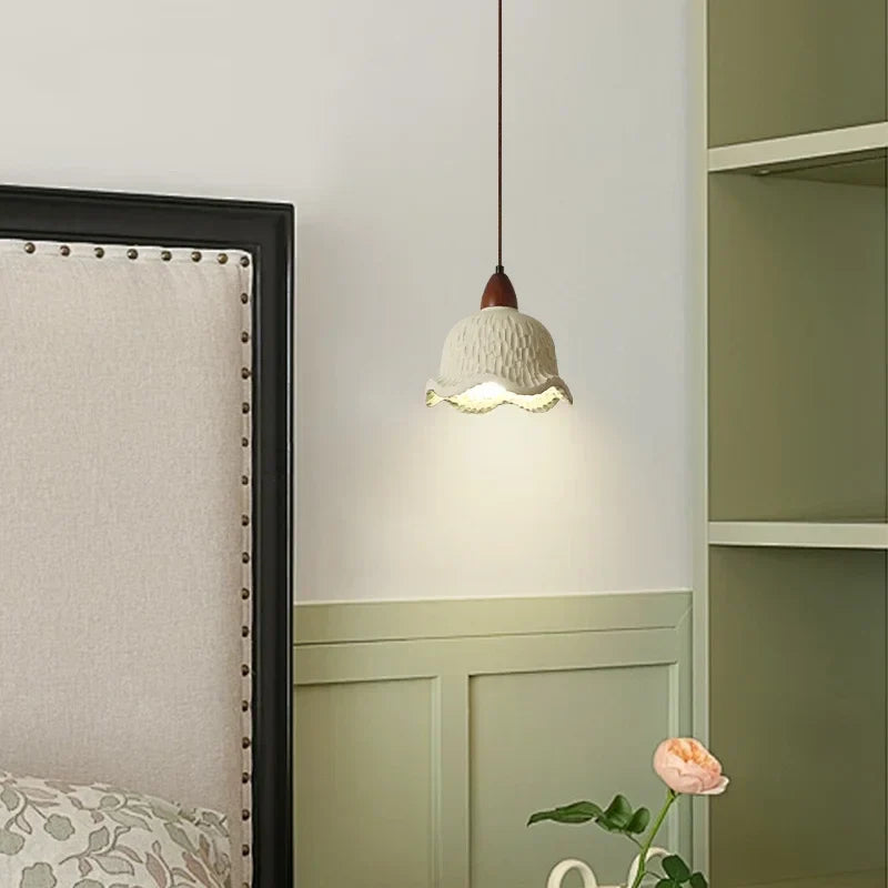 DecorBites™ Bud Micro Cement LED Pendant Lamps: Modern Nordic Hanging Light for Home Decor