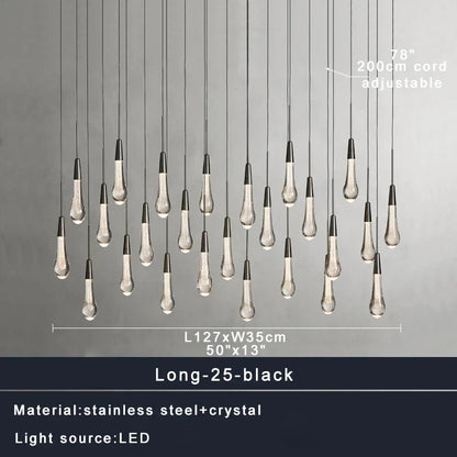 DecorBites™ Brass Crystal Ceiling Pendant Light Luxury Large Home Decor Fixture