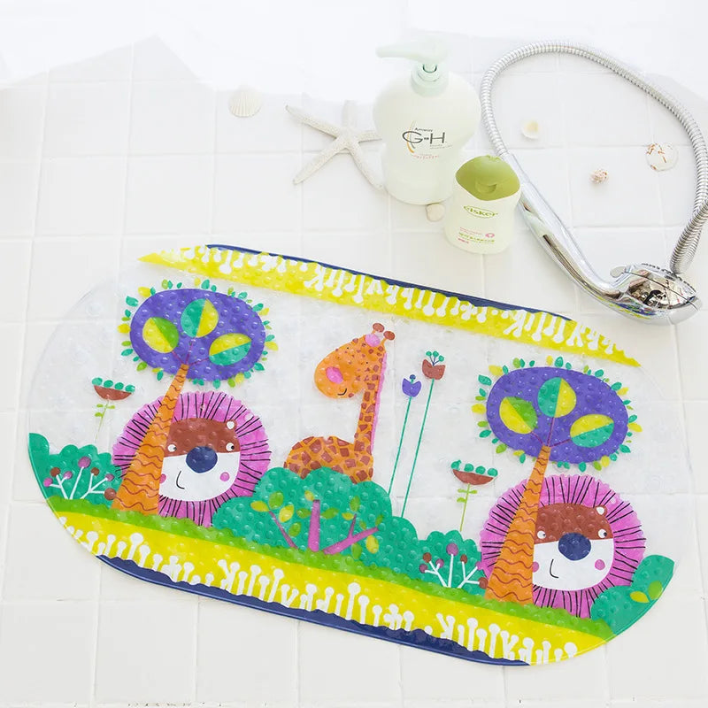 DecorBites™ Cartoon Non-Slip Bathroom Mat with Suction Cup for Child Bathtub Eco-Friendly