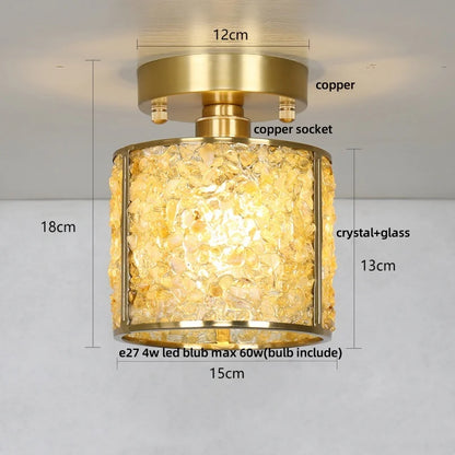 DecorBites™ Column Glass Crystal Ceiling Light for Nordic Modern Home Decor
