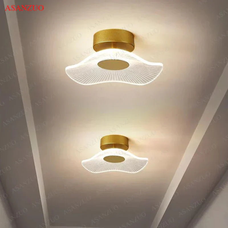 DecorBites™ Lotus Leaf Ceiling Light: Nordic Minimalist Design for Porch Corridor Aisle Bedroom Balcony
