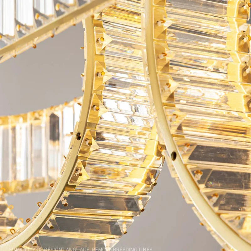 DecorBites™ Crystal Chandelier Pendant Light for Living and Dining Room