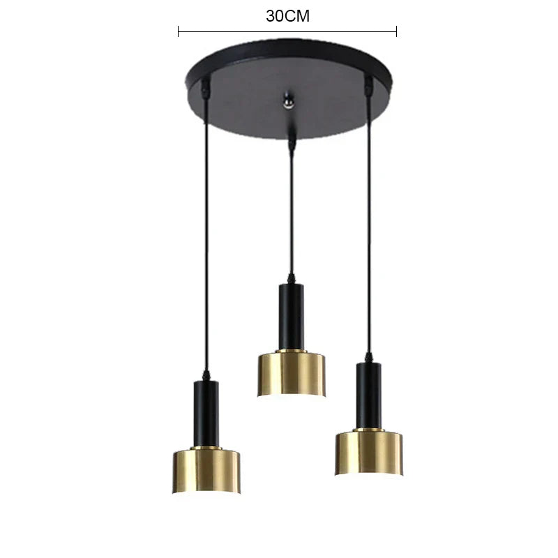 DecorBites™ Gold E27 LED Pendant Light Nordic Chandelier for Indoor Living Room & Bedroom