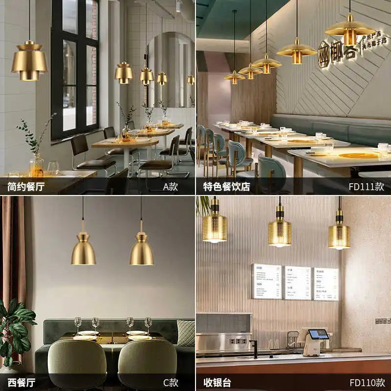 DecorBites™ Gold Nordic Chandelier for Kitchen Bedroom Living Room Study Loft Aisle