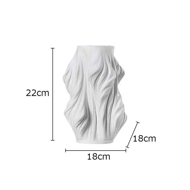 DecorBites™ Ceramic Vase with Artificial Flowers for Desk Decoration and Room Aesthetics