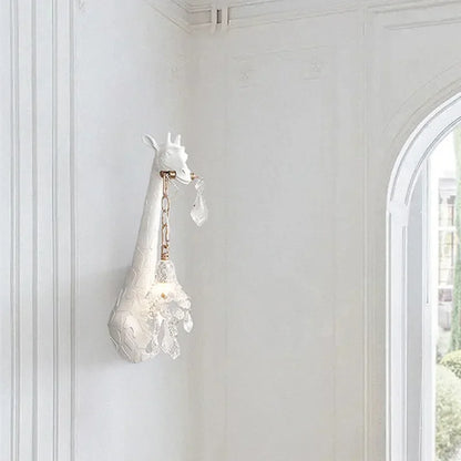 DecorBites™ Giraffe Love Wall Lamp: Resin Animal Atmosphere Bedside Lighting for Cute Room Decor