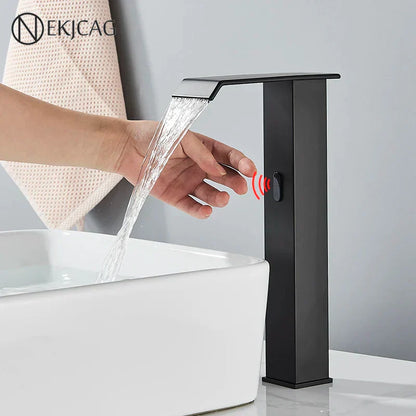 DecorBites™ High Style Smart Sensor Bathroom Basin Faucet Cold Hot Mixer Waterfall Tap