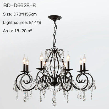 DecorBites™ Crystal Candle Chandelier for Bedroom and Living Room Lighting