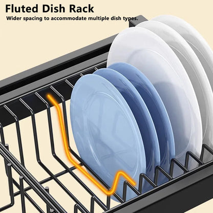DecorBites™ 2-Layer Over Sink Dish Drying Rack & Utensil Holder Organizer
