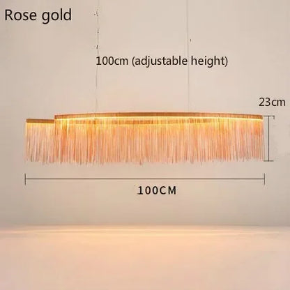 DecorBites™ LED Tassel Chandeliers | Waterfall Hanging Pendant Light | Modern Art Decor Lighting