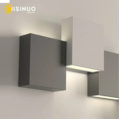 DecorBites™ Geometric LED Wall Sconce Black White Light for Living Room Bedroom Hallway
