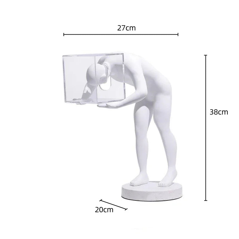 DecorBites™ Abstract Figure Sculpture Cage Human Body Mind Decor Figurines