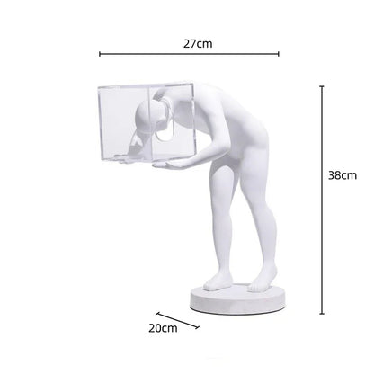 DecorBites™ Abstract Figure Sculpture Cage Human Body Mind Decor Figurines