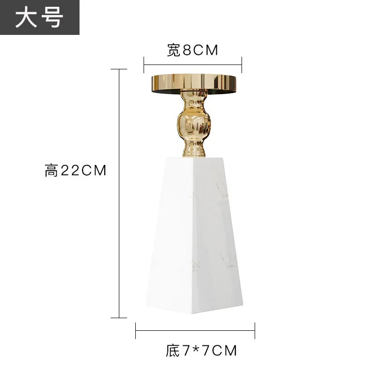 DecorBites™ Luxe Marble Candle Holder - Modern Minimalist Style
