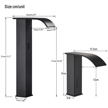 DecorBites™ Automatic Sensor Waterfall Basin Faucet - Touchless Bathroom Sink Tap
