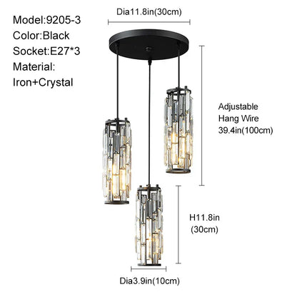 ™ Gold Crystal Chandelier: Elegant Dining Room Pendant Lighting
