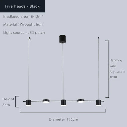DecorBites™ Dimmable LED Ceiling Chandelier for Living Room & Kitchen - Modern Hanging Light Fixture
