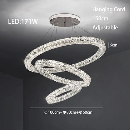 DecorBites™ Crystal LED Chandelier - Modern Luxe Living Room Lighting